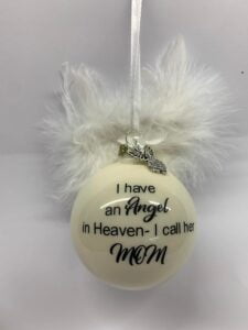 Kerstbal met vleugels en engeltje - Afbeelding 4