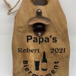 Houten plank met opener