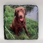 Leisteen onderzetter 9 x 9 cm