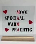 Houder met glasplaat