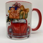 Mok met gekleurde rand