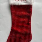 Kerst sok geborduurd