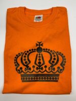 Oranje shirt met tekst