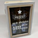 Kistje met tekst incl 2 0% biertjes