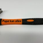 Klauwhamer met tekst