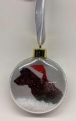 Kerstbal met eigen foto en sneeuw - Afbeelding 2