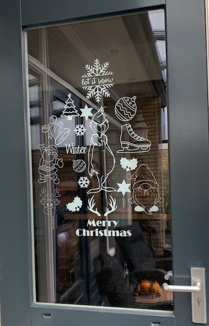 achterdeur Kerst sticker voor op deur - Afbeelding 1