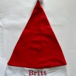 Kerstmuts met naam geborduurd