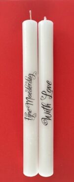 Kaars met tekst
