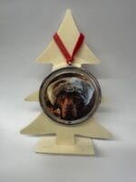 Draaiende kerstbal aan 2 zijde bedrukt