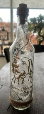 Kerstfles met hond - Afbeelding 2