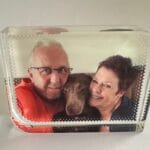 Glasblok met foto